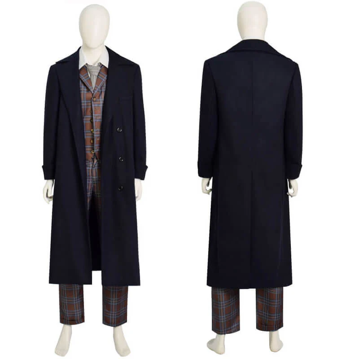 Men’s Black Long Overcoat – Doctor Who Fourteenth Doctor David Tennant Inspired Costume Coat