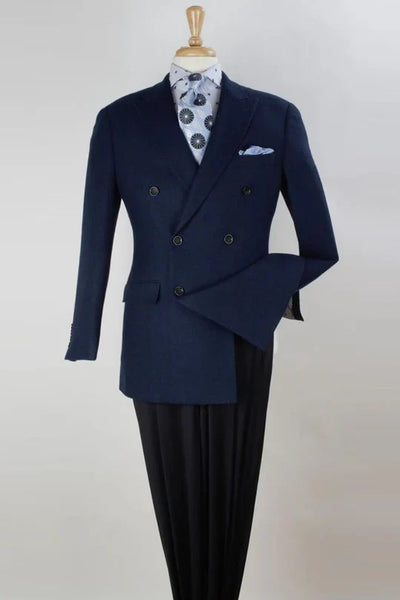 Men’s Navy Blue Double-Breasted Blazer - Suit Jacket – Premium Tailored Fit Formal Wedding and Business Sport Coat 8   - from alligatorwarehouse.com