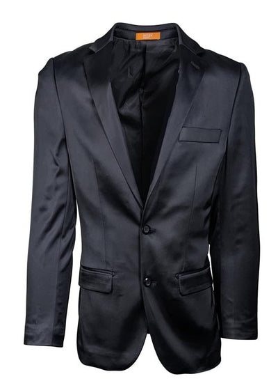 Men’s Black Satin Blazer – Classic Slim Fit Two-Button Formal Suit Jacket for Weddings, Parties, and Business Events 6   - from alligatorwarehouse.com