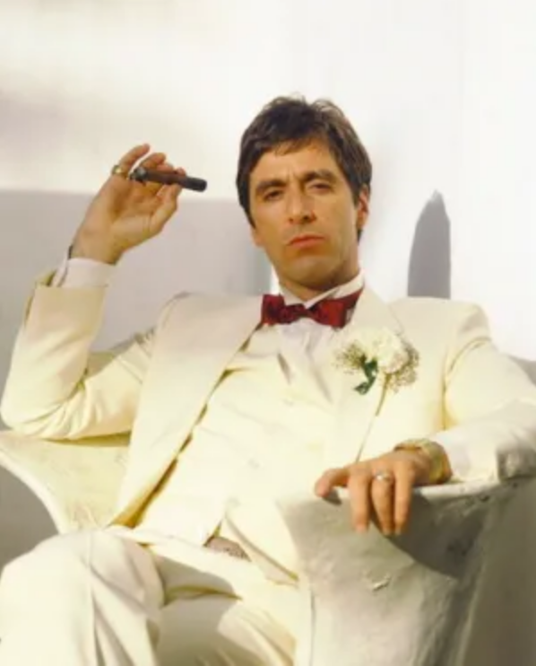 Tony Montana’s Ivory Vested Suit – Classic Ivory 3 Piece Suit for Wedding, Formal and Evening Wear