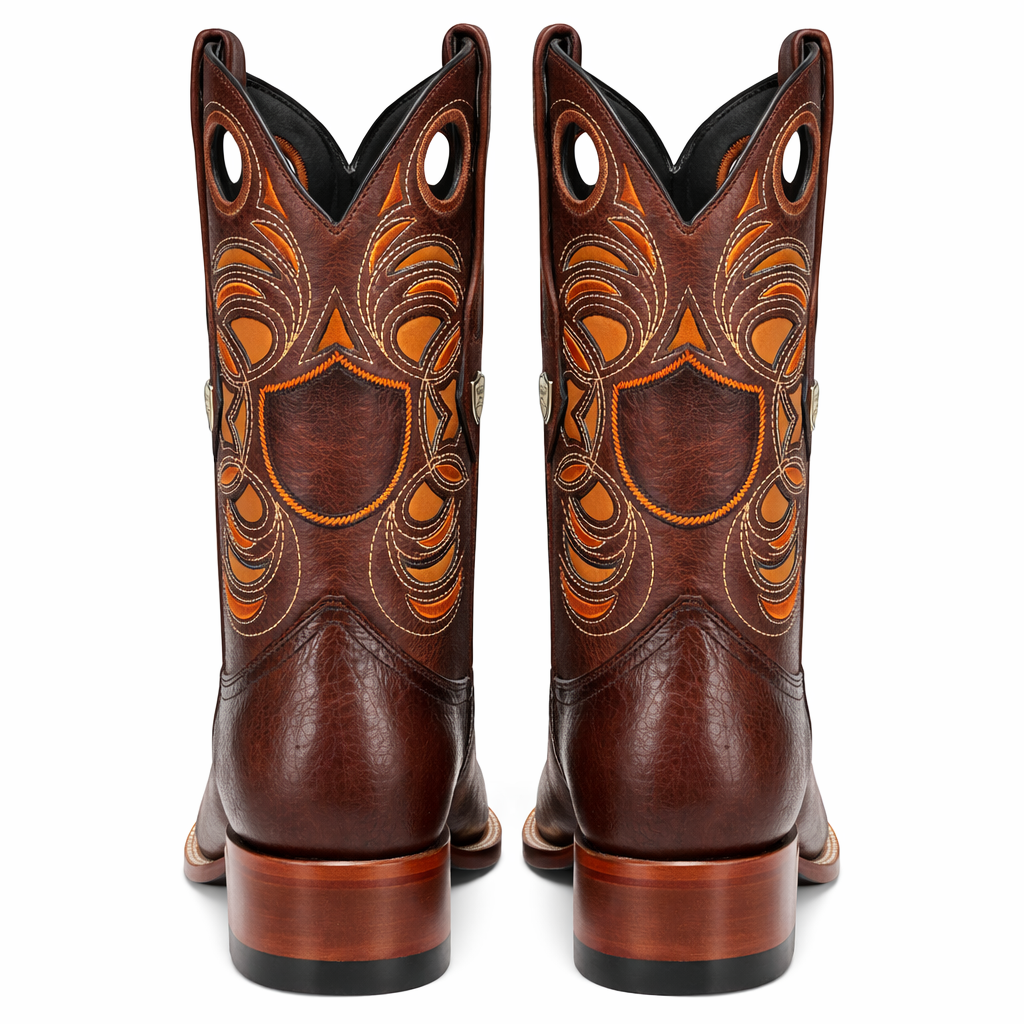 Smooth Ostrich Rodeo Toe Western Boots