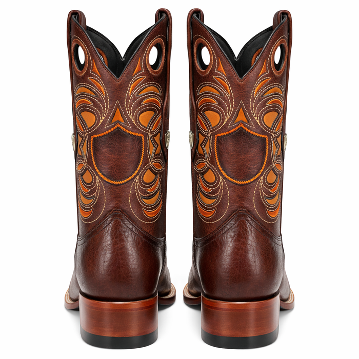 Smooth Ostrich Rodeo Toe Western Boots