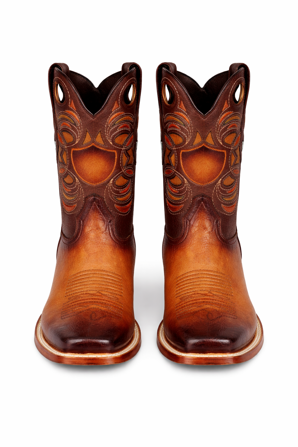 Smooth Ostrich Rodeo Toe Western Boots