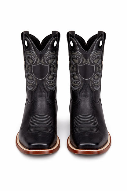 Smooth Ostrich Rodeo Toe Western Boots