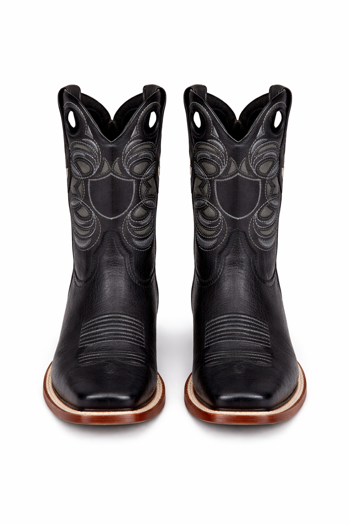 Smooth Ostrich Rodeo Toe Western Boots