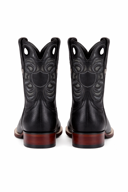 Smooth Ostrich Rodeo Toe Western Boots