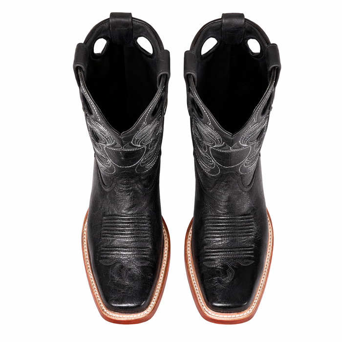 Smooth Ostrich Rodeo Toe Western Boots
