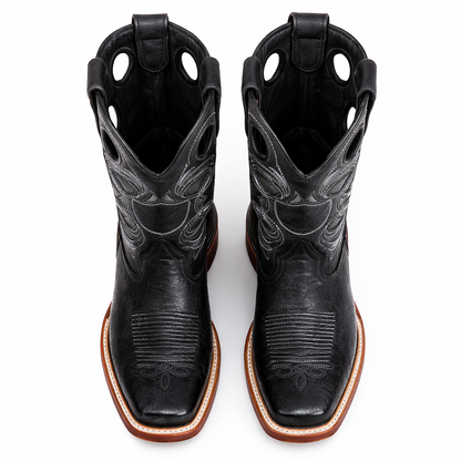 Smooth Ostrich Rodeo Toe Western Boots