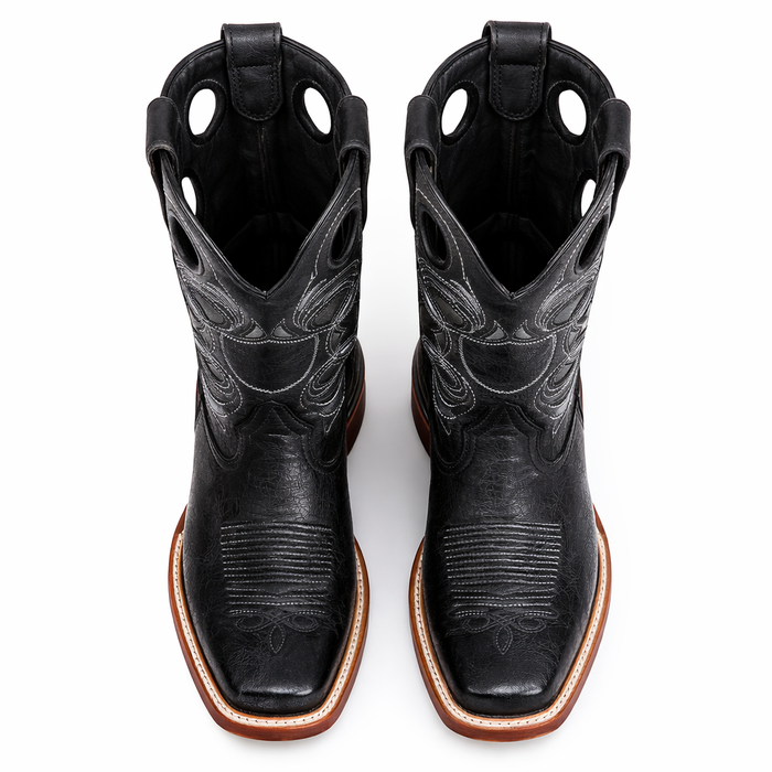 Smooth Ostrich Rodeo Toe Western Boots