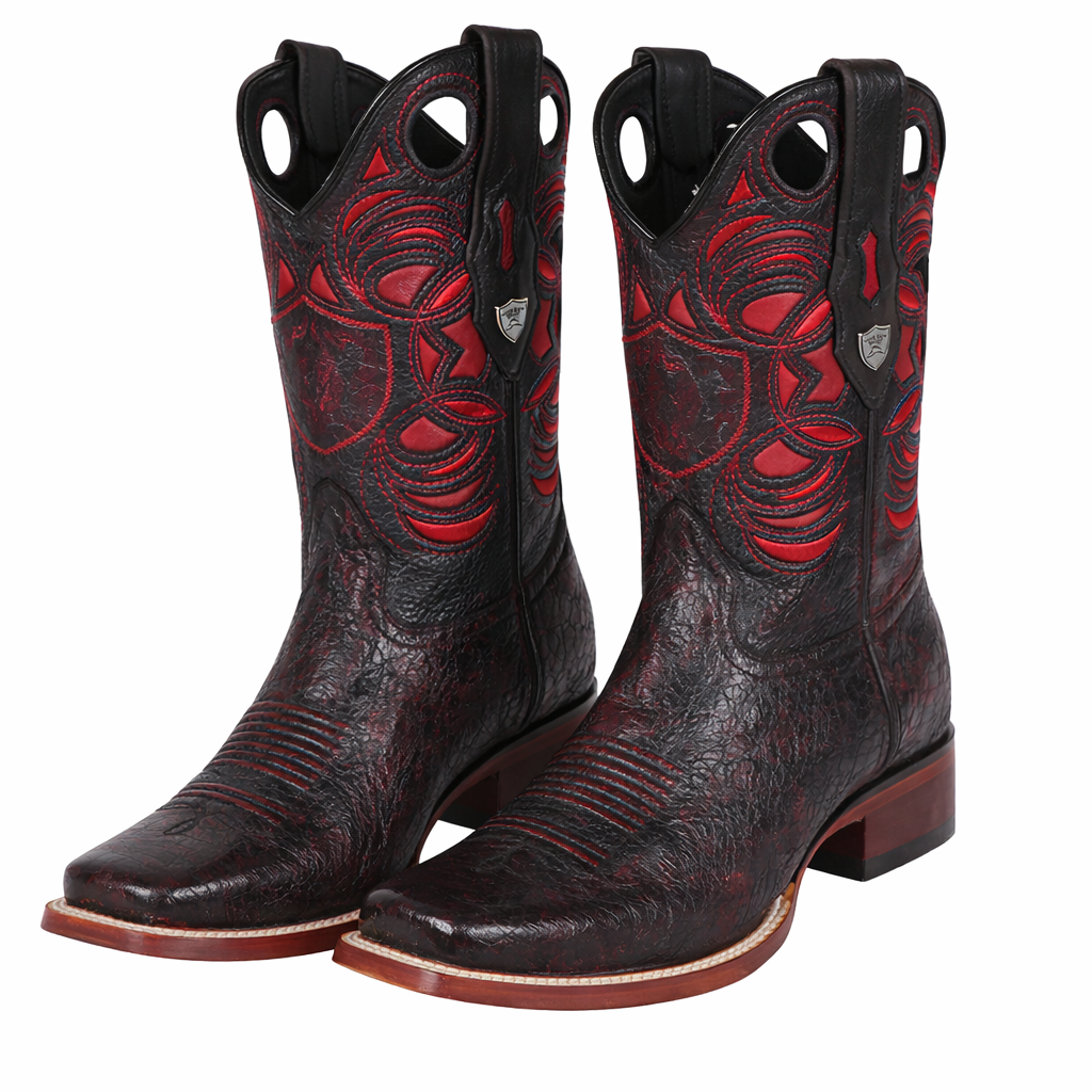Smooth Ostrich Rodeo Toe Western Boots