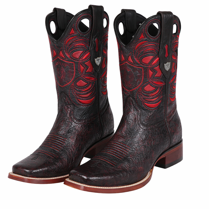 Smooth Ostrich Rodeo Toe Western Boots