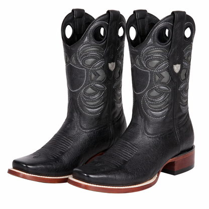 Smooth Ostrich Rodeo Toe Western Boots
