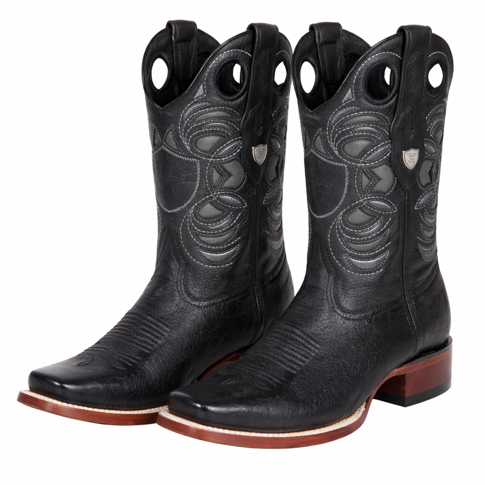 Smooth Ostrich Rodeo Toe Western Boots