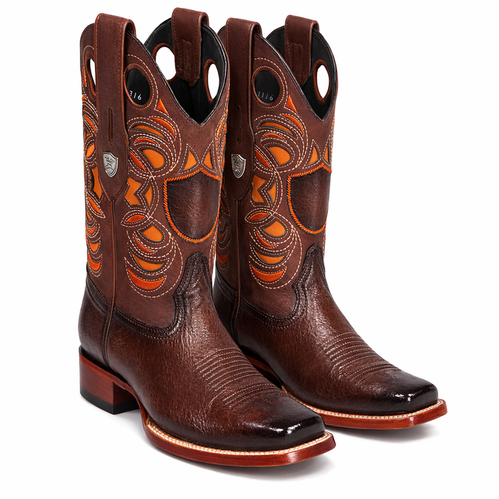 Smooth Ostrich Rodeo Toe Western Boots