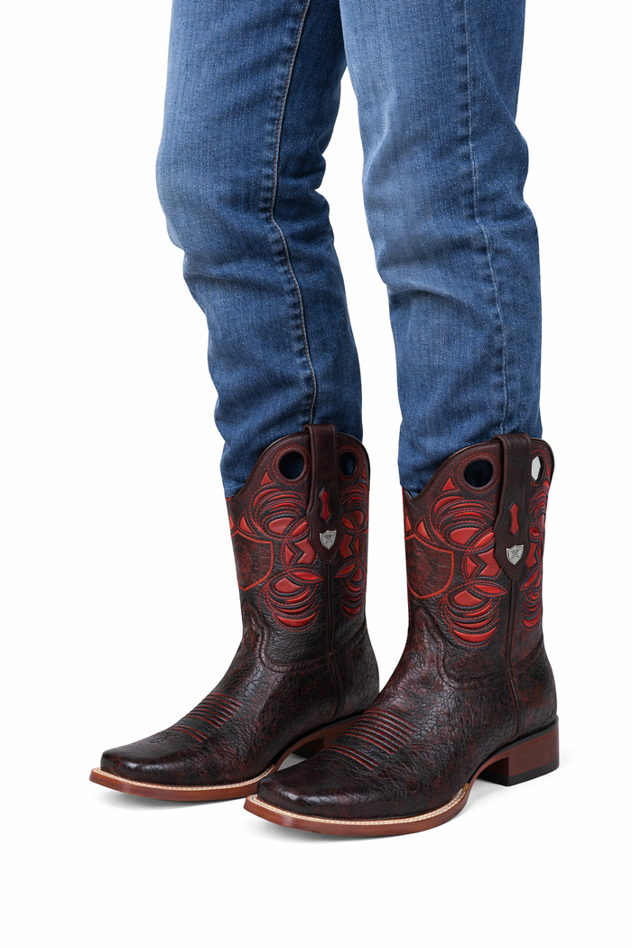 Smooth Ostrich Rodeo Toe Western Boots