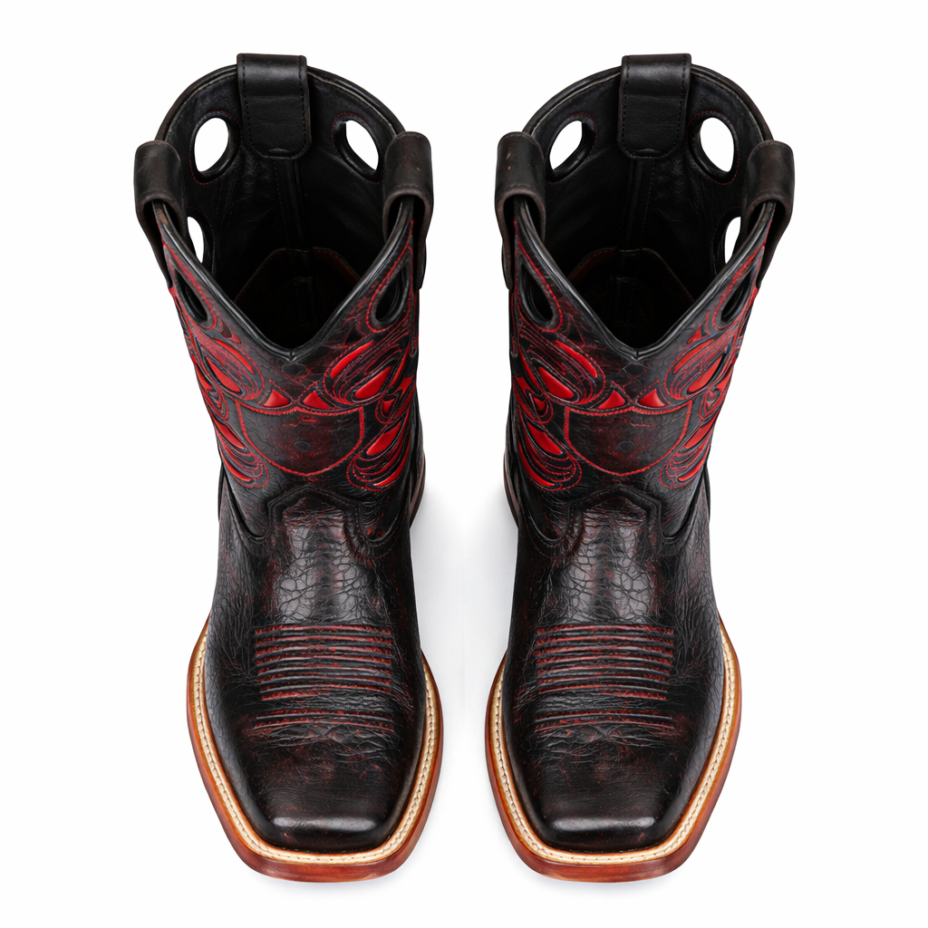 Smooth Ostrich Rodeo Toe Western Boots