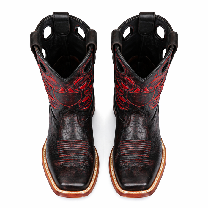 Smooth Ostrich Rodeo Toe Western Boots