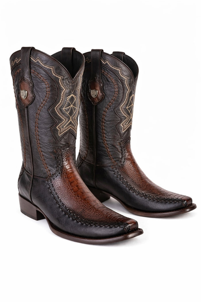 Men's Wild West Ostrich Leg with Deer Dubai Toe Boots 279F05