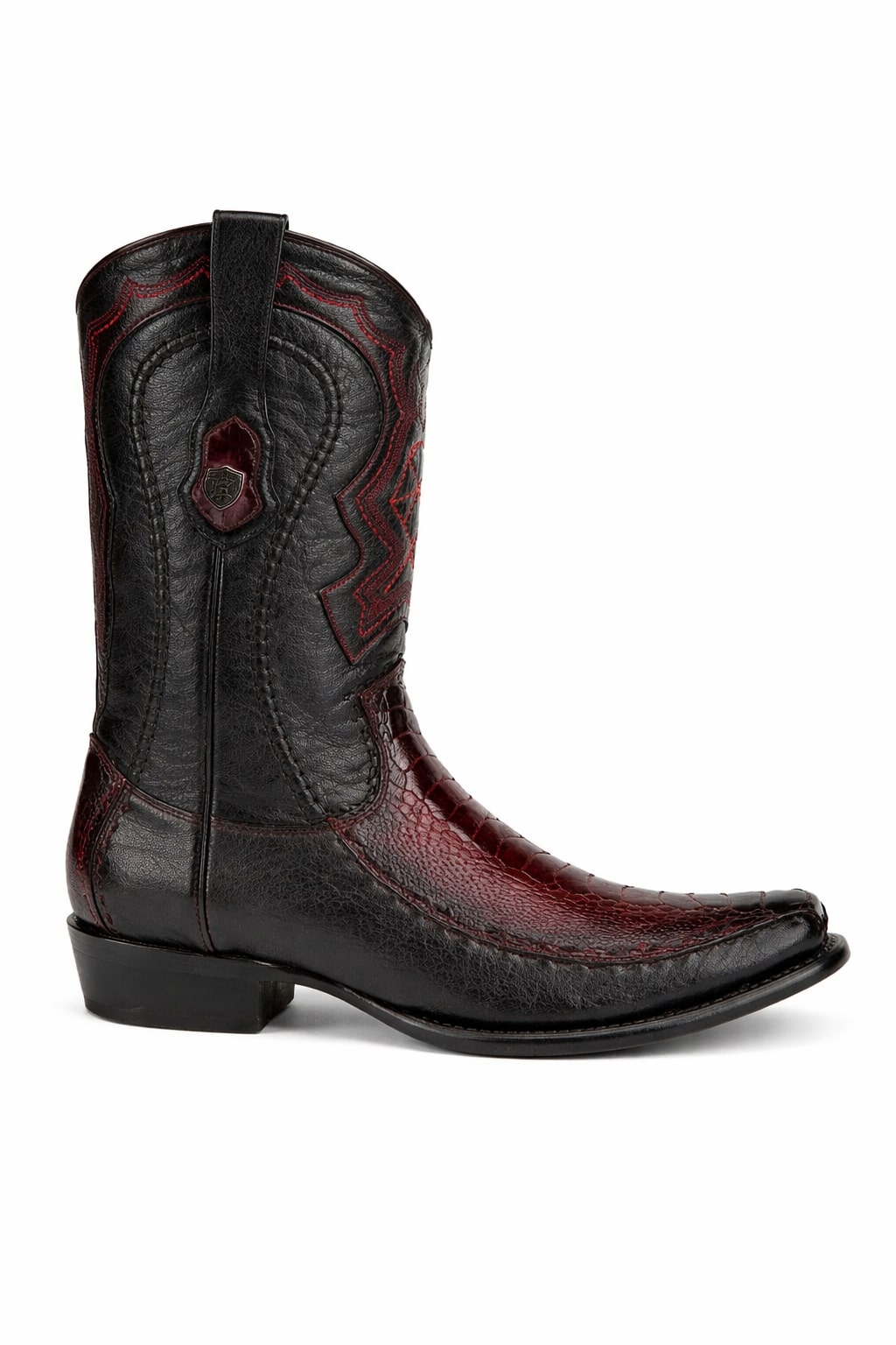 Men's Wild West Ostrich Leg with Deer Dubai Toe Boots 279F05