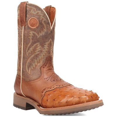 Dan Post Martel Tan/Brown Ostrich Leather Western Boots 4 DP6058_7_D  - from alligatorwarehouse.com