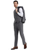 Men's Stacy Adams Vested Vintage Herringbone Tweed Suit in Grey 4 SM325H1-01-38R  - from alligatorwarehouse.com
