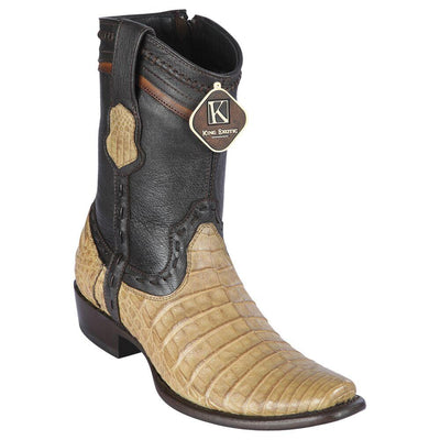 Men's King Exotic Caiman Belly Boots Dubai Toe Handcrafted Honey (479BG8251) 1   - from alligatorwarehouse.com