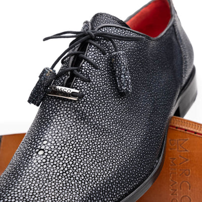 Marco Di Milano Pannuci Black Stingray Dress Oxfords 3 PANNUCI_STINGRAY_BLACK_8  - from alligatorwarehouse.com