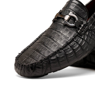 Marco Di Milano Parma Black Caiman Belly Bit Drivers 3 PARMA_CAIMAN FUSCUS_BLACK_8  - from alligatorwarehouse.com