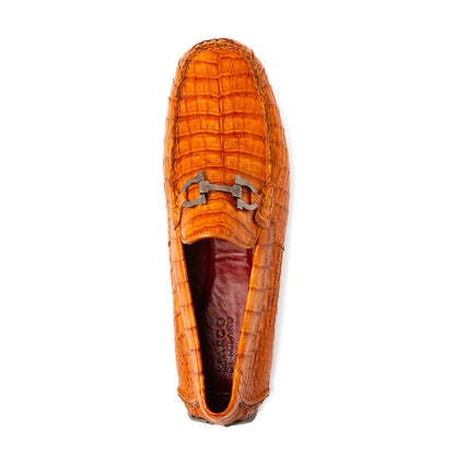 Marco Di Milano Parma Caiman Belly Bit Drivers Brandy
