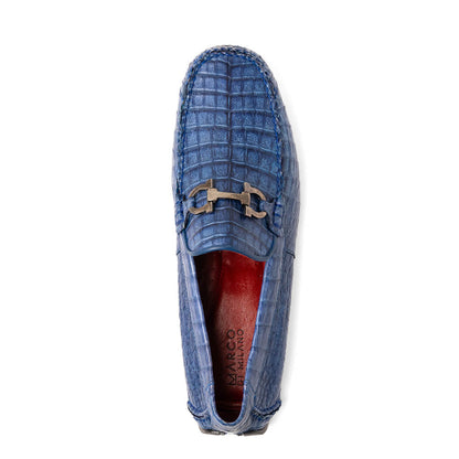 Marco Di Milano Parma Caiman Belly Bit Drivers Blue