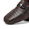 Marco Di Milano Parma Black Cherry Caiman Belly Bit Drivers 3 PARMA_CAIMAN FUSCUS_BLACKCHERRY_8  - from alligatorwarehouse.com