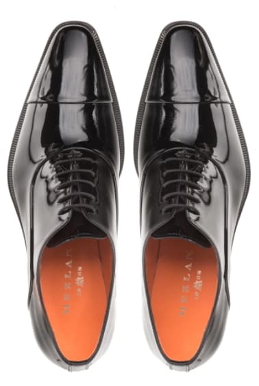 Patent Leather Formal Oxford Black By Mezlan Made in Spain Brand