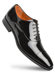 Patent Leather Formal Oxford Black By Mezlan Made in Spain Brand