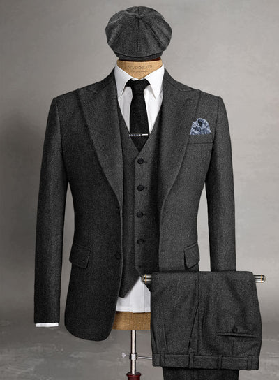 Mens Great Gatsby Outfit - 1920s Gangster Outfit Look in Charcoal