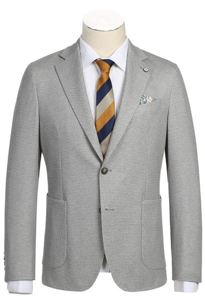 Pelago Half Canvas Grey Unconstructed Sport Coat with Patch Pockets 1 SO6PS23-2_Riserva-JKT_38S  - from alligatorwarehouse.com