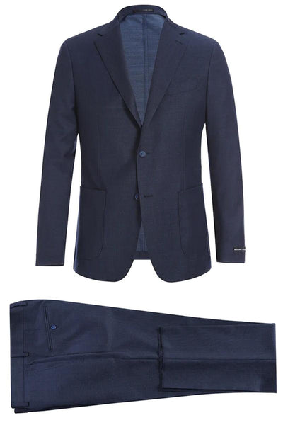 Pelago Navy Blue Wool Suit: 2-Button Slim-Fit for Sophisticated Travelers 1 SO6PF20-17-Slim_Riserva-Abito-Traveller_36S  - from alligatorwarehouse.com