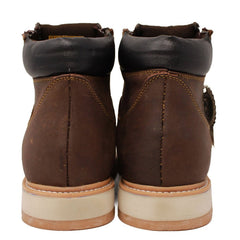 Petatillo Square Toe Double Density Work Boots Brown with Double Zipper