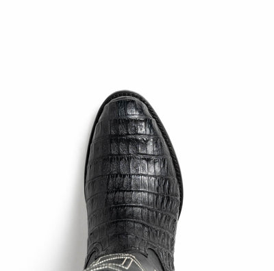 Marco Di Milano Phoenix Black Caiman Crocodile Round Toe Cowboy Boots 5   - from alligatorwarehouse.com