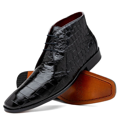 Marco Di Milano Pietro Alligator Black Chukka Boots