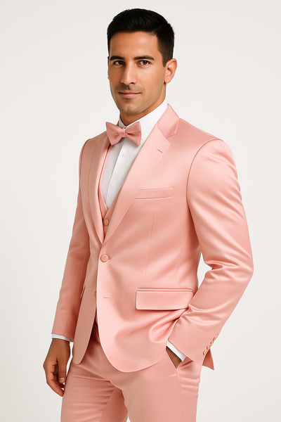 Elite-Pink-satin-suit-wedding-prom 6 M390SK-4-34s  - from alligatorwarehouse.com
