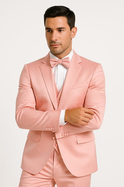 Elite-Pink-satin-suit-wedding-prom 7 M390SK-4-34s  - from alligatorwarehouse.com