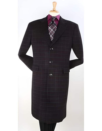 Plaid Pattern ~ Windowpane Wool Overcoat 1   - from alligatorwarehouse.com