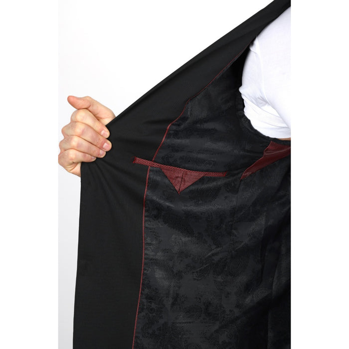 Platini Black Western-Style Sport Coat for Men with Elbow Patches