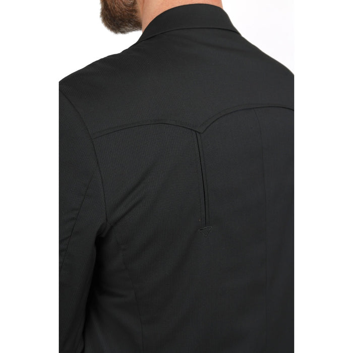 Platini Black Western-Style Sport Coat for Men with Elbow Patches