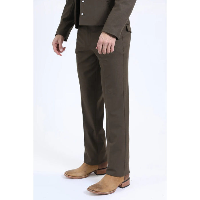 Platini Men’s Brown Western-Inspired Sport Suit