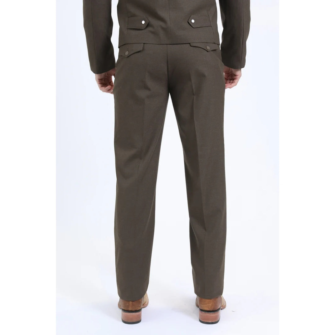 Platini Men’s Brown Western-Inspired Sport Suit