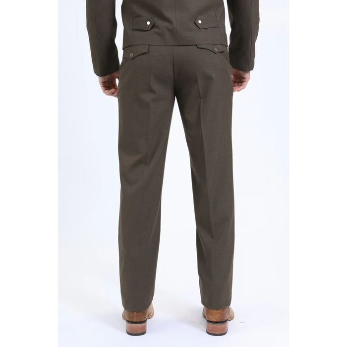 Platini Men’s Brown Western-Inspired Sport Suit