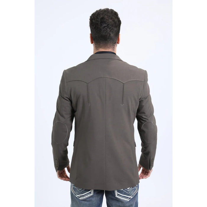 Platini Men’s Double-Breasted Western Blazer in Dark Brown