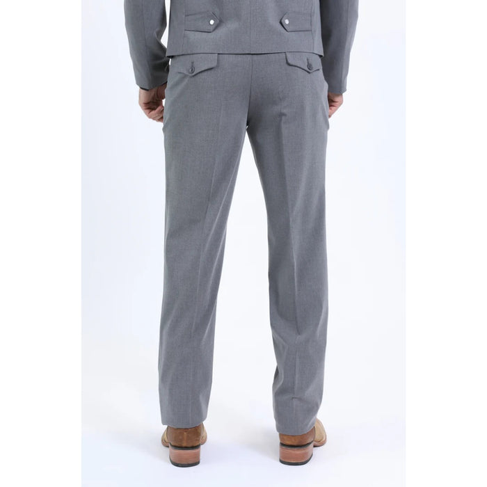 Platini Men’s Grey Western-Inspired Sport Suit Set