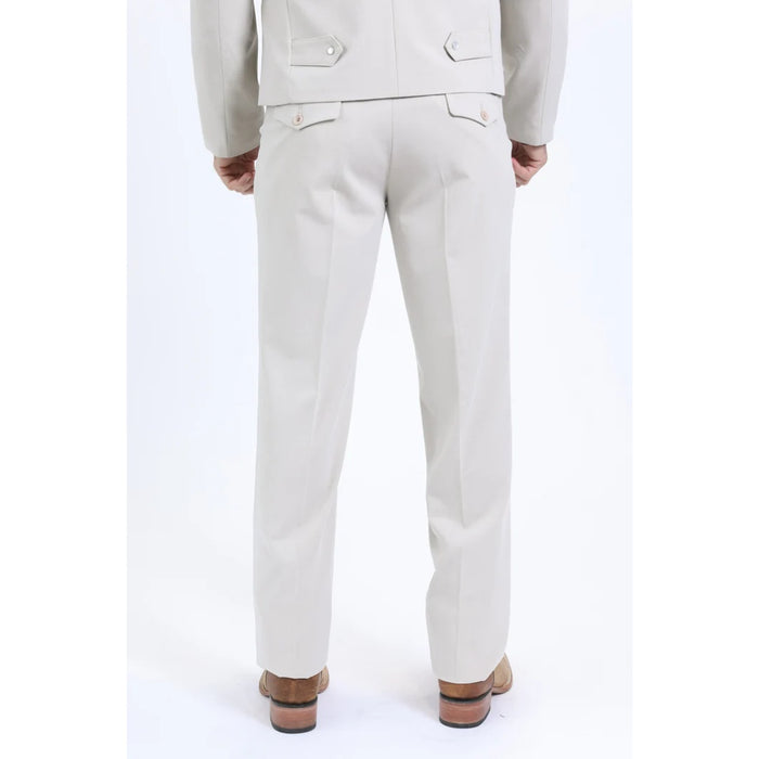 Platini Mens Off White Western-Inspired Sport Suit